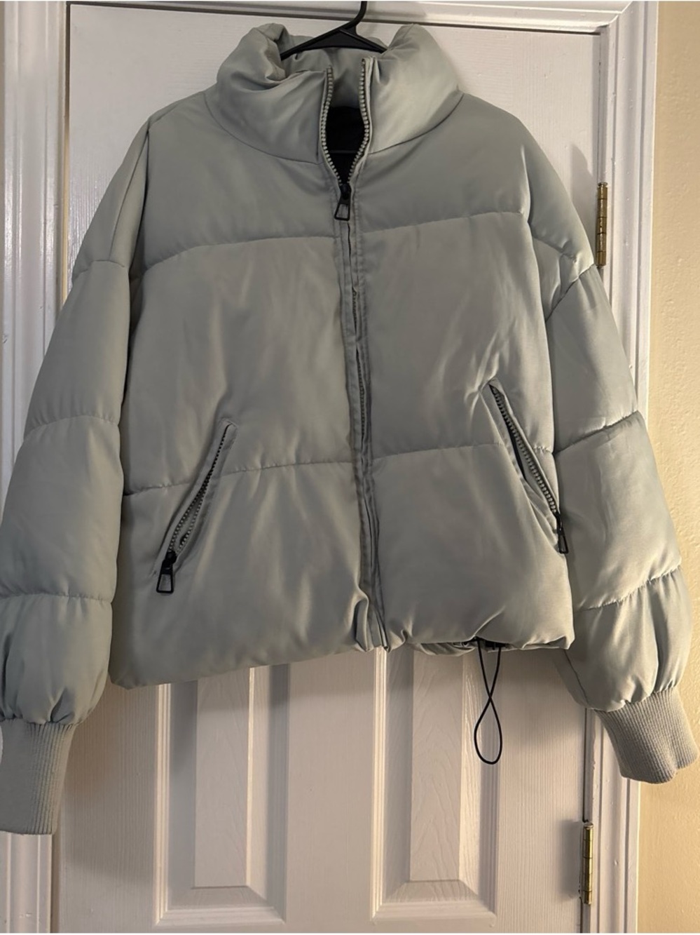 Light Green Puffer Jacket - Women's Insulated Coat